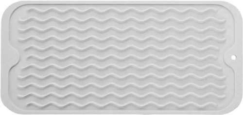Vista 26 de Tapete de silicona para secado de platos para múltiples usos, fácil de limpiar, ecológico, tapete escurridor de platos resistente al calor