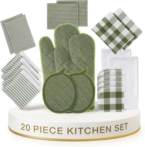 Vista 73 de LANE LINEN Paños de cocina 100% algodón, ultra suaves, absorbentes, de secado rápido, toallas de cocina, paños de lavado multitejido