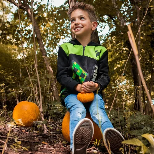 Vista 2 de Minecraft Mobs Creeper - Sudadera con capucha de forro polar con media cremallera