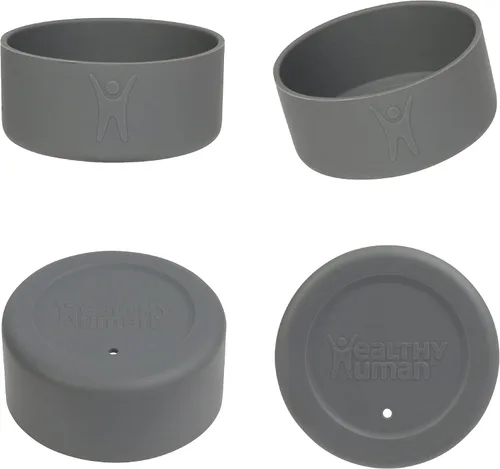 Vista 5 de Healthy Human Botas protectoras de silicona para botellas de jarra, se adapta a botellas de 32 y 40 onzas. Funda de silicona antideslizante sin BPA