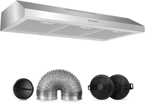 Vista 19 de Campana Extractora Bajo Gabinete de 30 Pulgadas 1200CFM, Campana de Cocina de 4 Velocidades con Control Táctil y Detección de Gestos, Campanas
