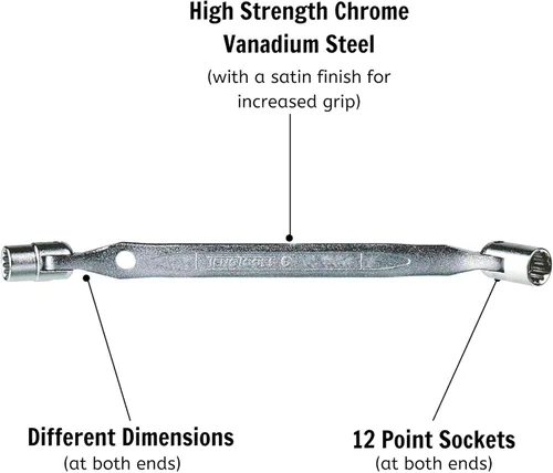 Vista 2 de Teng Tools 651011 - Llave métrica de 0.394 in x 0.433 in de 12 puntos, doble flexible/giratoria