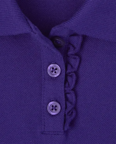 Vista 2 de The Children's Place Polo Piqué de Manga Corta con Volantes para Niñas