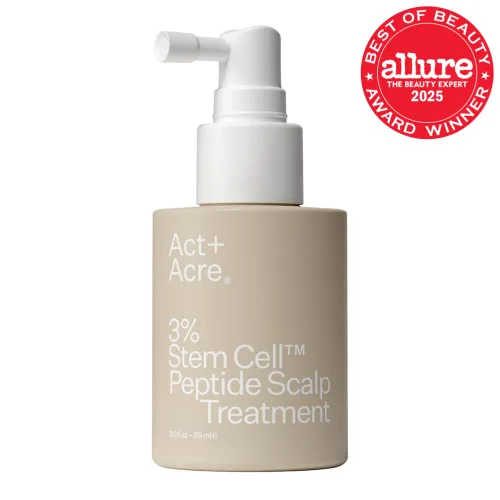 Vista 2 de Act+Acre - Tratamiento de péptidos de células madre procesadas en frío al 3 %, aumenta la densidad del cabello, células madre de uva, péptidos +