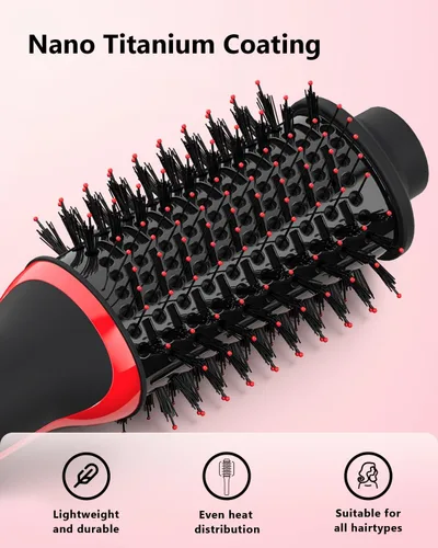 Vista 4 de Plus 2.0 Hair Dryer Brush Blow Dryer Brush in One, 2'' Oval Brush Head Hot Air Brush Styler & Volumizer with Ionic Technology, NTC Smart Temp