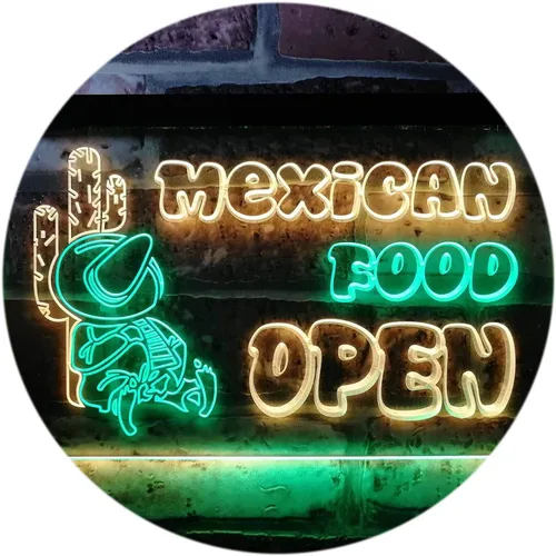 Vista 19 de ADVPRO Letrero de neón LED de doble color, barra de cactus de comida mexicana, azul y rojo, 12 x 8.5 pulgadas st6s32-i0101-br azul y Red