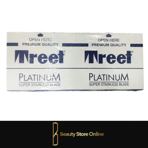 Vista 2 de Treet Cuchillas de afeitar Platinum Super Stainless de doble filo, (100 cuchillas)