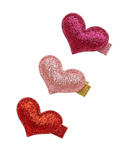 Pinzas para el pelo para niñas, horquillas para el cabello con lazo para San Valentín, JHV14 (juego de 3 piezas)