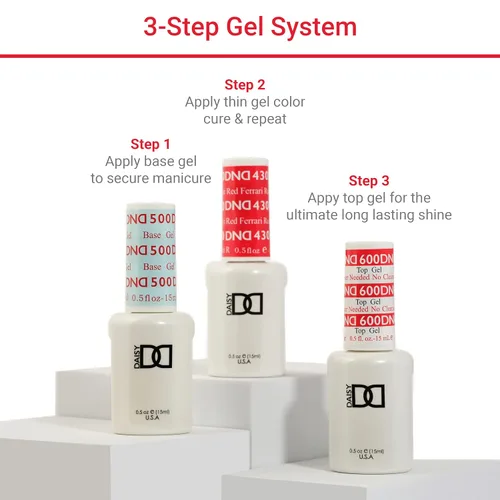 Vista 4 de Juego de esmalte de uñas de gel DND, Colección Amarilla, esmalte de uñas de gel UV/LED y esmalte de uñas de secado al aire, dúo de esmalte sin