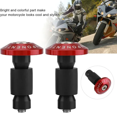 Vista 4 de Acouto Enchufe de extremo de barra de motocicleta de 0.866 in, 7/8 pulgadas, enchufe universal para manillar, enchufe deslizante para carreras ATV