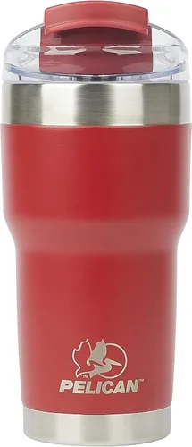 Vista 21 de Pelican Hydration Pelican Traveler™ - Vaso aislado al vacío de 22 onzas, de acero inoxidable, doble pared, con tapa doble, taza de café aislada