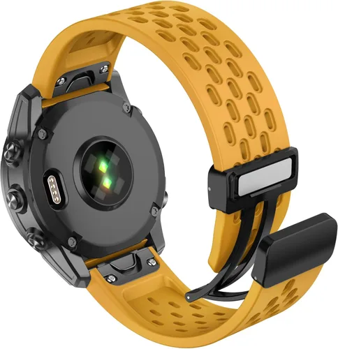 ISABAKE Correa de reloj de silicona Air-holes para Garmin Fenix 7/Fenix 6/Fenix 6 Pro/Fenix 5/Fenix 5 Plus, correa deportiva suave de ajuste rápido
