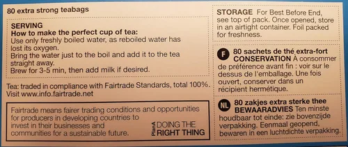 Vista 2 de Marks and Spencer Reino Unido. Bolsas de té extra fuertes 80 bolsas. (1 paquete)