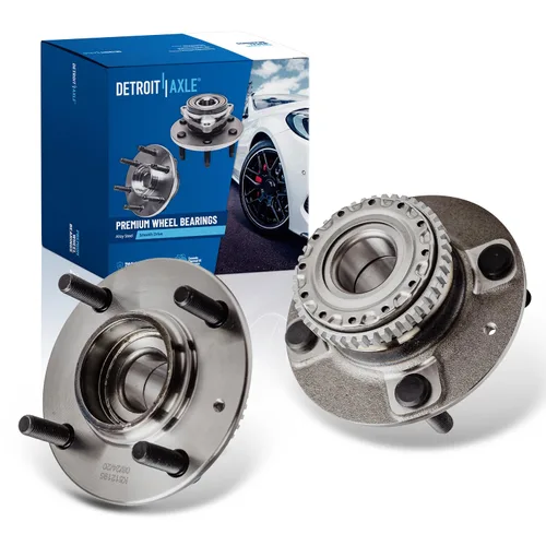 Vista 62 de Detroit Axle - 2 bujes de rodamiento de rueda traseros para Suzuki Aerio 2002-2007, Suzuki Esteem 1995-2002, 2 rodamientos de rueda completos