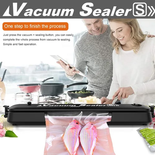 Vista 3 de Sellador al vacío para conservación de alimentos/sellador de alimentos al vacío para el hogar, aire de vacío automático para frascos con válvula