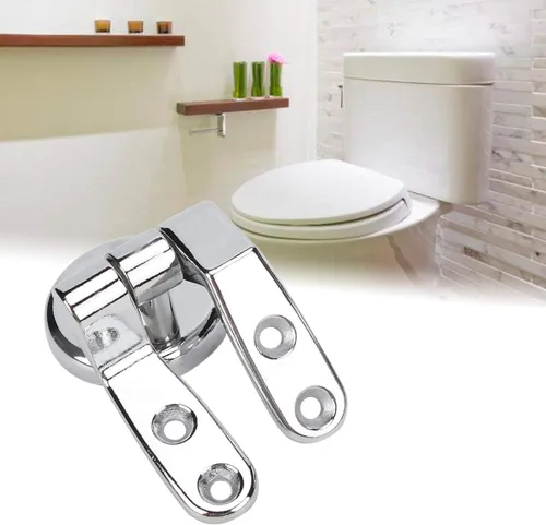 Vista 2 de Bisagras de asiento de inodoro de aleación de zinc, Angelshield para bisagra de asiento, accesorios de tapa de inodoro, bisagras de inodoro, kit
