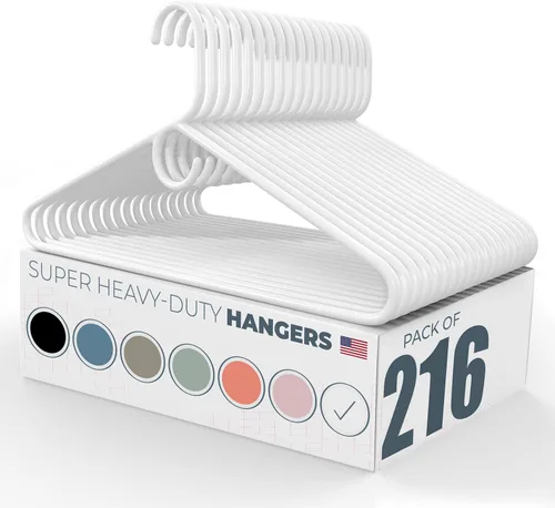 Vista 20 de Perchas Neaties de plástico muy duro, perchas de plástico para la ropa, ideales para el uso diario, perchas estándar para la ropa, hechas en EE.UU.