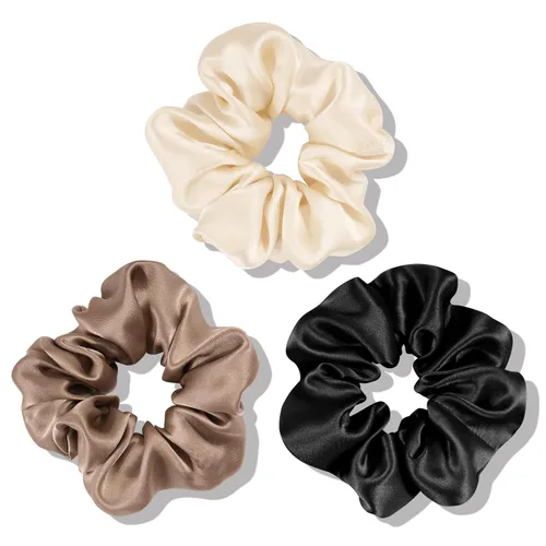 Vista 16 de OLESILK 100% Seda de Morera - Scrunchies para el cabello, mujeres y niñas, ligas de seda para cabello rizado y con roturas, sin daños, elásticos 3