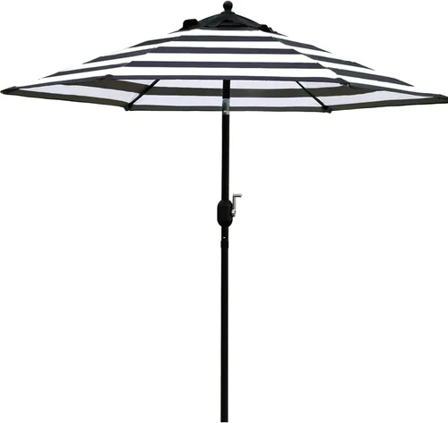 Vista 14 de Sunnyglade Sombrilla de Patio de 7.5 Pies para Exteriores, Sombrilla de Mesa de Mercado con Botón de Presión de Inclinación/Manivela, 6 Varillas