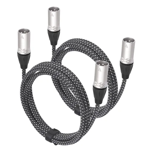 Vista 9 de Cable de micrófono XLR hembra a hembra de 6 pies, cables de conexión de micrófono equilibrados de 3 pines, cable DMX XLR hembra a hembra