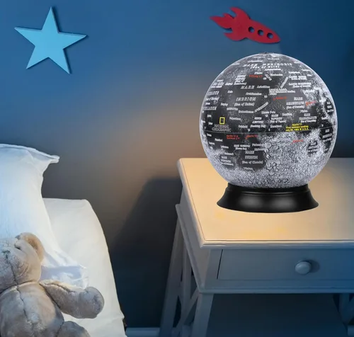 Vista 3 de Replogle Globes National Geographic - Globo de luna iluminado, 12 pulgadas