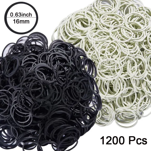 Vista 2 de AMUU bandas de goma pequeñas mini bandas elásticas 1200pcs para suministros de oficina escuela hogar