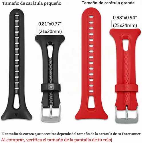 Vista 8 de Correa para Garmin Forerunner 10/15, correa de repuesto de silicona suave para Garmin Forerunner 10/15