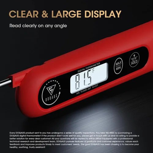 Vista 4 de DOQAUS Termómetro digital de carne, termómetro de lectura instantánea para alimentos, sonda de cocina con retroiluminación, sonda de temperatura