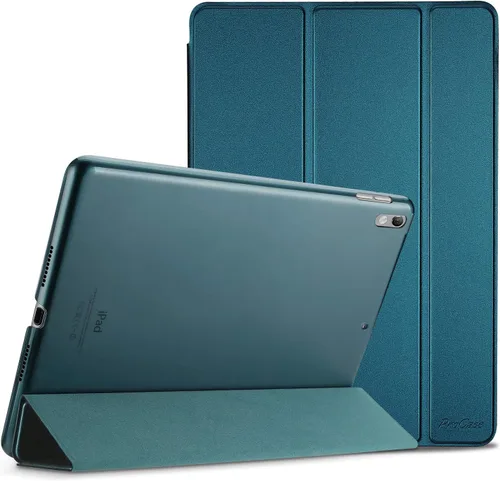 Vista 24 de ProCase Funda Inteligente para iPad Air de 10,5" 3ª Generación 2019 / iPad Pro 2017, Funda Delgada con Soporte con Parte Trasera Translúcida Negro