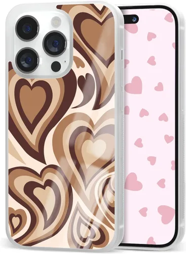 Vista 10 de Fundas con diseño de corazón estético para niñas para iPhone 11, 12, 13, 14, 15, 16 Pro Max Plus Mini, para Samsung Galaxy S21 S22 S23 S24 S25 Ultra