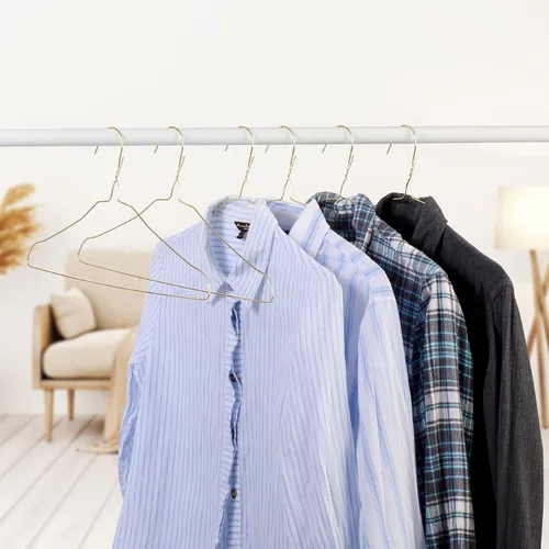 Vista 7 de Mr. Pen Ganchos de metal dorado - Paquete de 10, perchas de alambre para ropa