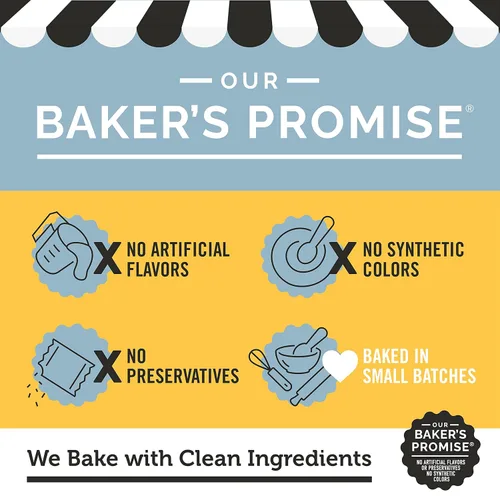 Vista 4 de Dewey's Bakery Meyer Lemon & Brownie Crisp Moravian Style Galletas Finas - Paquete variado, panadería fresca con ingredientes simples reales