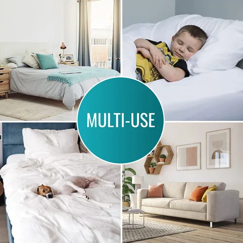 Vista 5 de DMI Sábana impermeable para ser utilizada como protector de cama, protector de colchón, apto para FSA y HSA, funda de muebles o protector de asiento