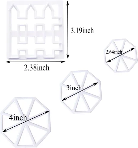 Vista 2 de Mini casa de plástico de bambú valla banderín cortadores de galletas decoración de fondant moldes herramientas (8 piezas)