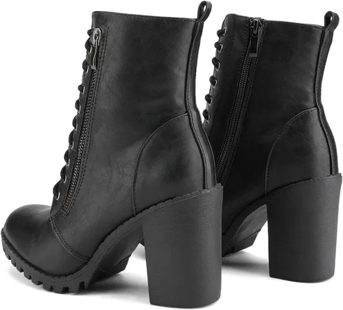 Vista 2 de DREAM PAIRS - Botines de tacón grueso para mujer