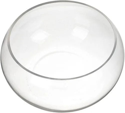 IMIKEYA Tazón de burbujas de vidrio, jarrón de vidrio, maceta de burbujas transparentes, terrario, pecera, jarrón de flores de boca ancha, maceta