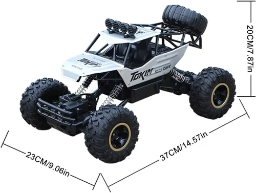 Vista 3 de RC Car 1:12 4WD Control remoto de alta velocidad Monster Truck Buggy Off Road (Plata)