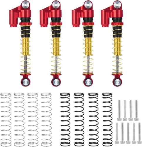 Vista 9 de RCLions Amortiguador ajustable de 1.693 in RC amortiguador para todas las mejoras de auto de oruga RC 1:24 (negro)