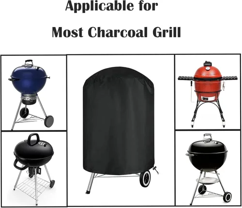 Vista 6 de Weber - Funda para parrilla de carbón, resistente e impermeable, para la mayoría de las parrillas de carbón, 28 pulgadas de profundidad x 38