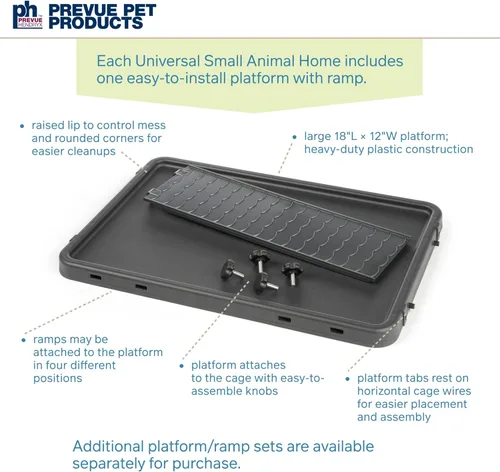 Vista 4 de Prevue Pet Products 528 Hogar Universal para Mascotas Pequeñas, Gris Oscuro