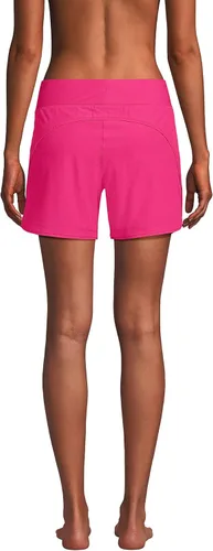 Vista 2 de Lands' End Pantalones cortos de natación para mujer, de secado rápido, cintura elástica, 5 pulgadas