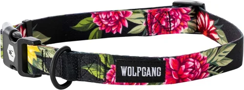 Vista 41 de Wolfgang - Collar de perro resistente y ajustable con hebilla de nailon de liberación rápida para caminar y entrenar, estampado BrookTrout, talla S