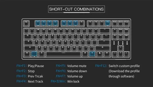 Vista 7 de Durgod Taurus K320 TKL - Teclado mecánico para gamers