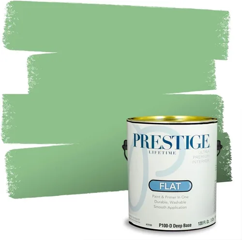 Vista 82 de PRESTIGE Pintura exterior e imprimación en uno, aloe, plano, 1 galón