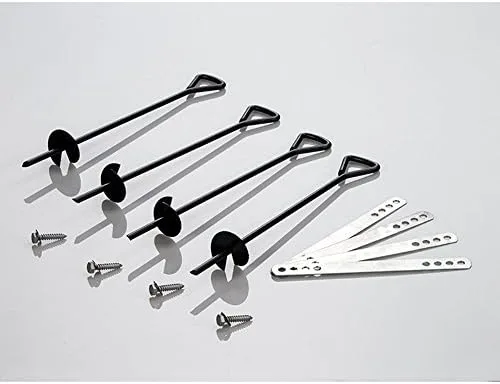 Vista 2 de Kit de anclaje Compatible con la mayoría de los productos de madera Incluye 4 anclajes, soportes de montaje, herramientas e instrucciones Acero