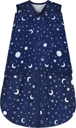 Vista 7 de BSTOPPT Saco de Dormir para Recién Nacido, Manta Enrollable para Bebé, 0-3 Meses, Manta Enrollable Ajustable en 3 Direcciones, 100% Algodón Rayón