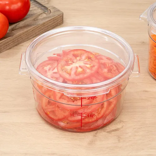 Vista 6 de Restaurantware - Solo tapas: Met Lux - Tapas para contenedores de almacenamiento de alimentos, paquete de 10 tapas redondas para marinar - Los