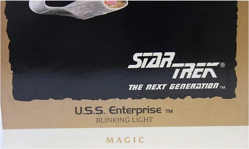 Vista 2 de Hallmark Star Trek The Next Generation U.S.S. Enterprise - Adorno de recuerdo de luz parpadeante, plástico