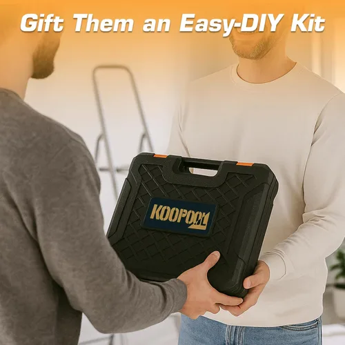Vista 7 de KOOPOOL Juego de herramientas de 160 piezas, kit de herramientas básicas para el hogar y el automóvil con caja de herramientas, kit de herramientas