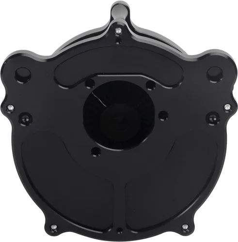 Vista 4 de Filtro de admisión de filtro de aire de corte CNC negro de aluminio para Harley DYNA 1993-2016, Touring Street Glide Electra Glide 1993-2007